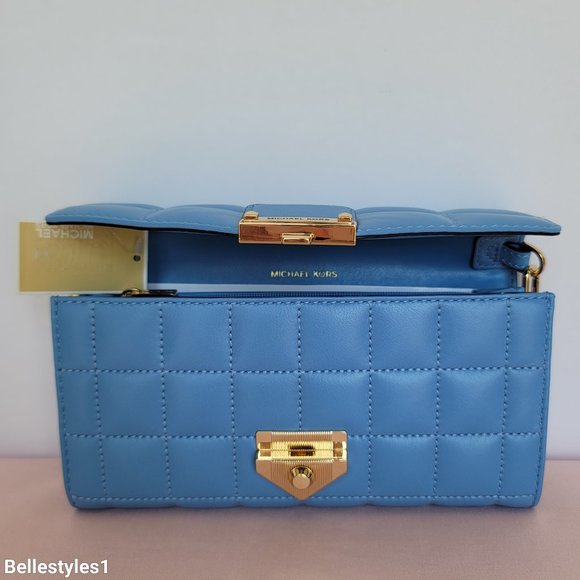 MICHAEL KORS Soho Quilted Large Wallet on Chain Crossbody- South Pacific color⭐ - Picture 12 of 16